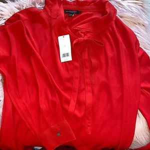 Banana Republic Sheer red shirt